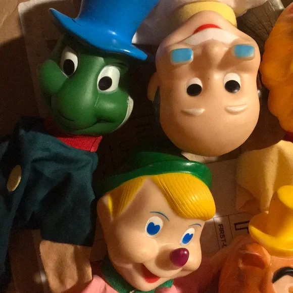 Vintage I Burattini Pinocchio hand puppet theatre RARE complete original package